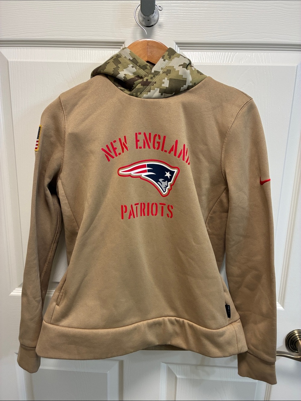 Nike New England Patriots Tan Hoodie